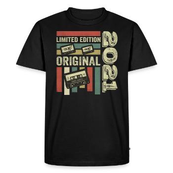 Millésime 2021 - Citation d’anniversaire rétro 2021 - T-shirt Premium bio Homme - noir - Devant - Nico (187cm)