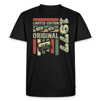 Millésime 1977 - rétro anniversaire disant 1977 - T-shirt Premium bio Homme - noir - Devant - Nico (187cm)