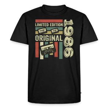 Millésime 1986 - citation d’anniversaire rétro 1986 - T-shirt Premium bio Homme - noir - Devant - Nico (187cm)