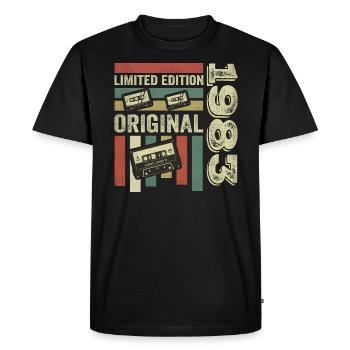 Millésime 1983 - citation d’anniversaire rétro 1983 - T-shirt Premium bio Homme - noir - Devant - Nico (187cm)