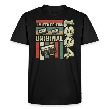 Millésime 1984 - citation d’anniversaire rétro 1984 - T-shirt Premium bio Homme - noir - Devant - Nico (187cm)