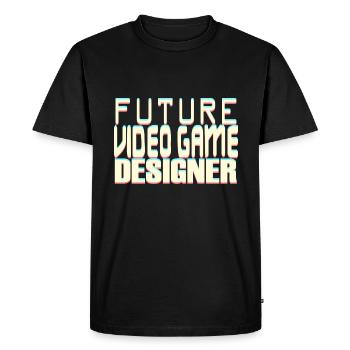 Future Video Game Designer - Men's Premium Organic T-Shirt - black - Front - Nico (187cm)