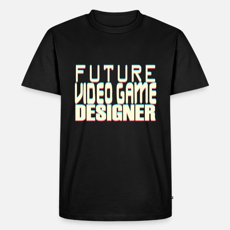 Future Video Game Designer - Männer Premium Bio T-Shirt - Schwarz