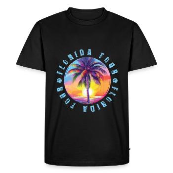 Tour de Floride Coloré - T-shirt Premium bio Homme - noir - Devant - Nico (187cm)
