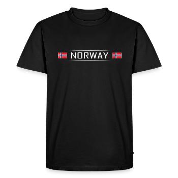 Norvège Drapeau Norvège Scandinavie - T-shirt Premium bio Homme - noir - Devant - Nico (187cm)