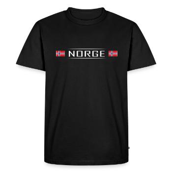 Norvège Drapeau Norvège Scandinavie - T-shirt Premium bio Homme - noir - Devant - Nico (187cm)