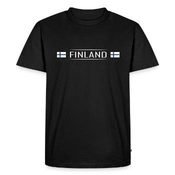 Finlande Pays Finlande Scandinavie Vacances Voyage - T-shirt Premium bio Homme - noir - Devant - Nico (187cm)