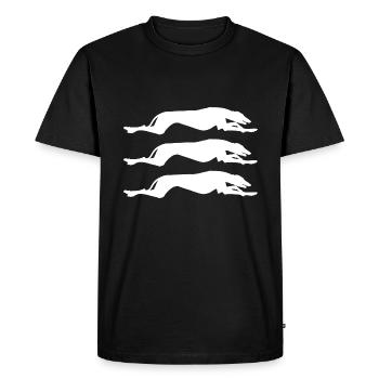 Motif Greyhound - T-shirt Premium bio Homme - noir - Devant - Nico (187cm)