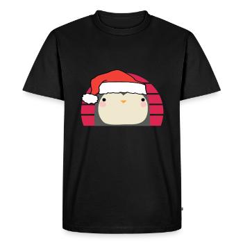 Pingouin de Noël - T-shirt Premium bio Homme - noir - Devant - Nico (187cm)