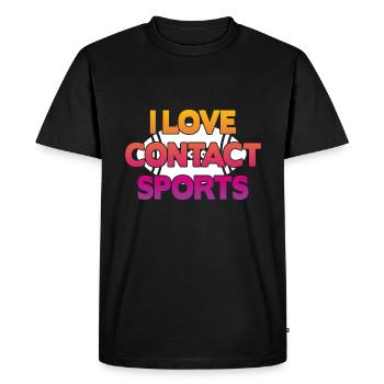J’adore Contact Sports Football - T-shirt Premium bio Homme - noir - Devant - Nico (187cm)