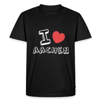 Aix-la-Chapelle, Allemagne, Cathédrale d’Aix-la-Chapelle Allemagne - T-shirt Premium bio Homme - noir - Devant - Nico (187cm)