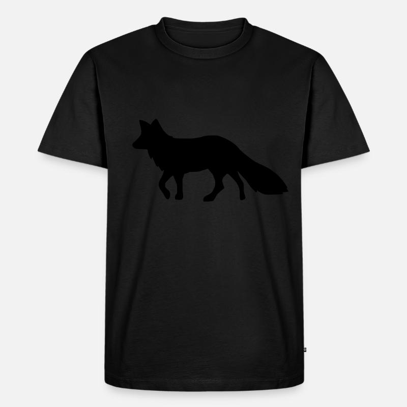 Fuchs fox - Männer Premium Bio T-Shirt - Schwarz