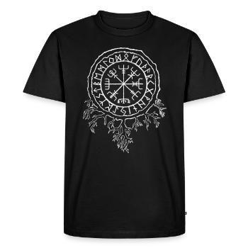 Runes vikings mythologie nordique - T-shirt Premium bio Homme - noir - Devant - Nico (187cm)
