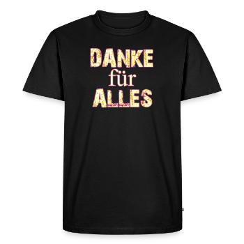 Thanks for everything - Men's Premium Organic T-Shirt - black - Front - Nico (187cm)