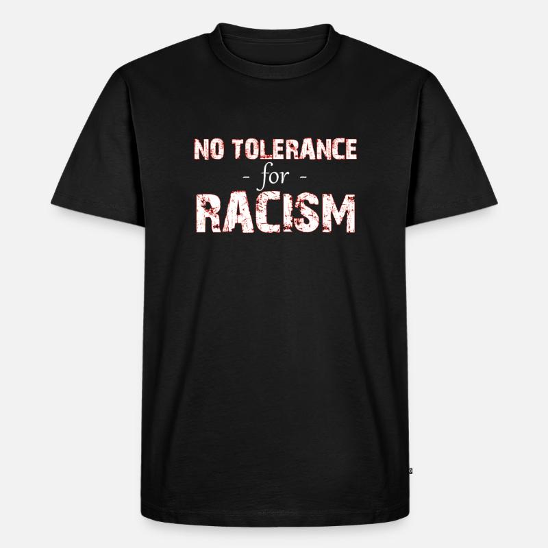 gegen rechts - Männer Premium Bio T-Shirt - Schwarz