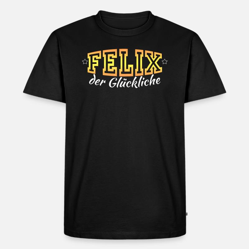 Felix - Männer Premium Bio T-Shirt - Schwarz