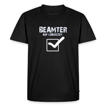 Officiel à vie - T-shirt Premium bio Homme - noir - Devant - Nico (187cm)