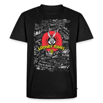 Looney Tunes Gribouillages - T-shirt Premium bio Homme - noir - Devant - Nico (187cm)