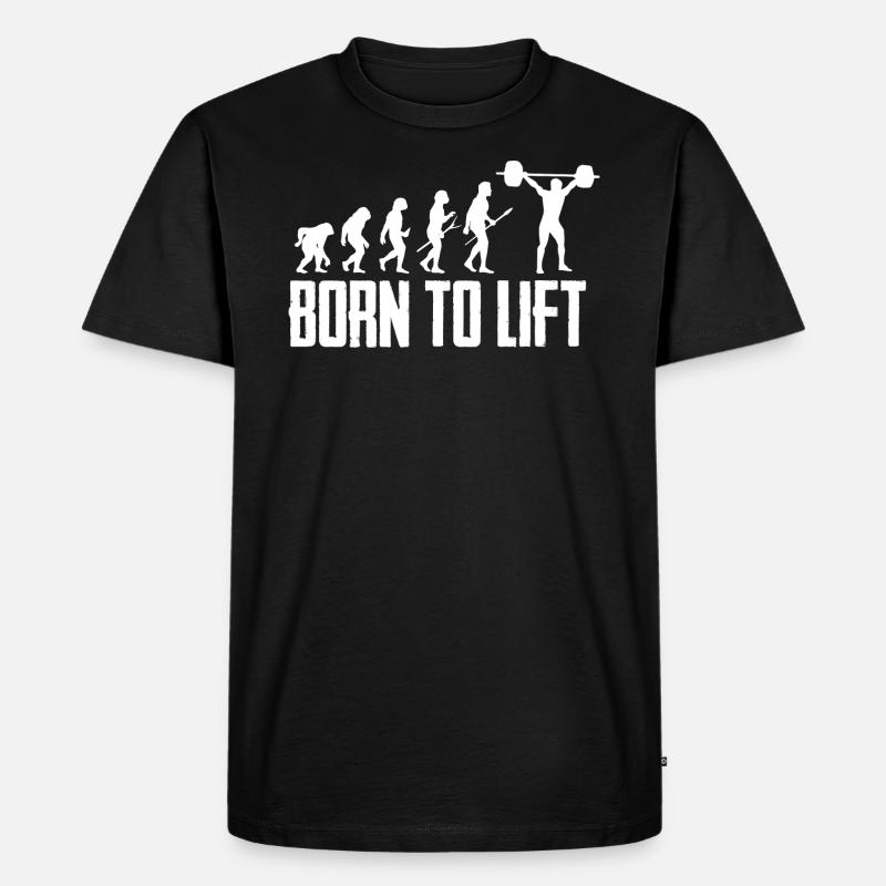 Fitness Lifting Evolution - Männer Premium Bio T-Shirt - Schwarz