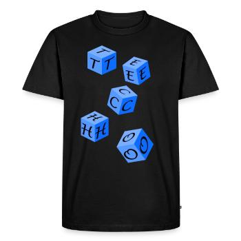 Techno - T-shirt Premium bio Homme - noir - Devant - Nico (187cm)