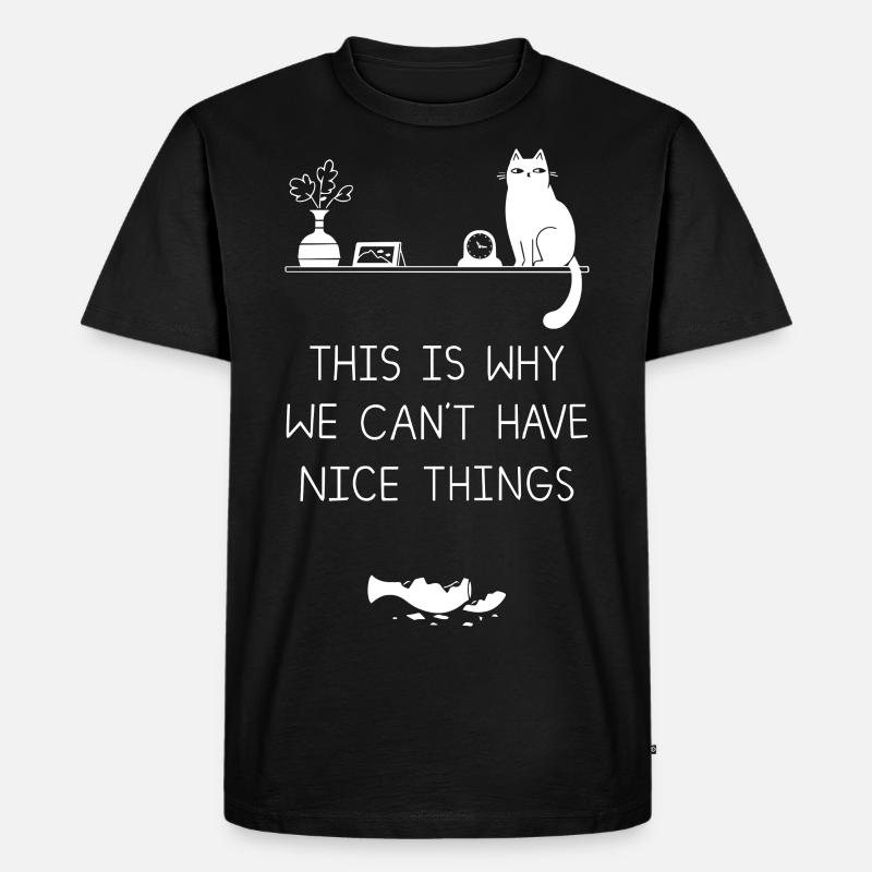 Katzen - Männer Premium Bio T-Shirt - Schwarz