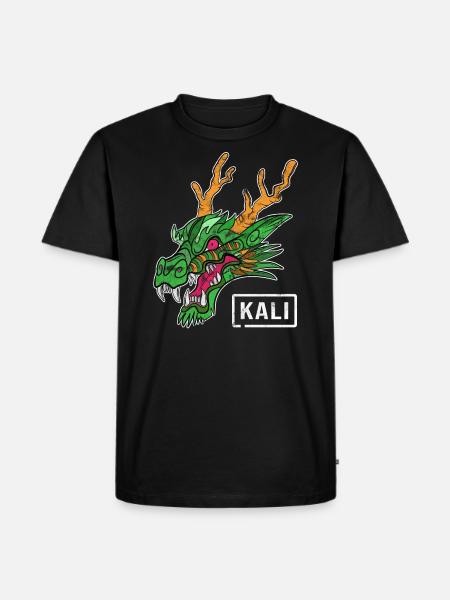 Kali Linux Computer Administrator Tux Dragon Head - Camiseta prémium ecológica para hombre - negro