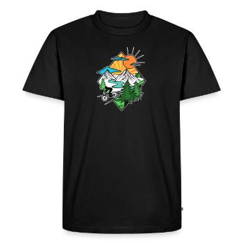 MTB mountain bike enduro MTB biker - Men's Premium Organic T-Shirt - black - Front - Nico (187cm)