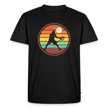 Vintage sports tennis retro beach summer - Men's Premium Organic T-Shirt - black - Front - Nico (187cm)