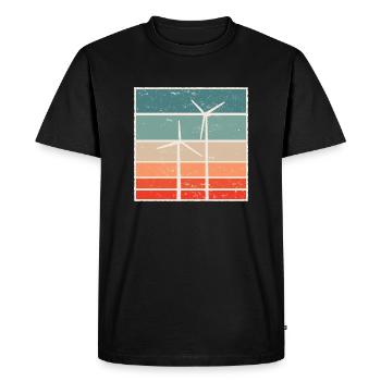 Graphique de puissance éolienne éolienne éolienne - T-shirt Premium bio Homme - noir - Devant - Nico (187cm)