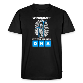 Windpark Windrad Windkraft - Meine DNA - Männer Premium Bio T-Shirt - Schwarz - Vorne - Nico (187cm)