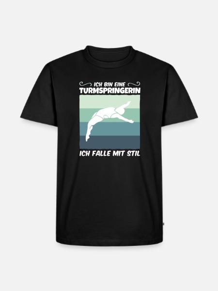Turmspringen Wasserspringen Sprungturm - Fallen - Männer Premium Bio T-Shirt - Schwarz