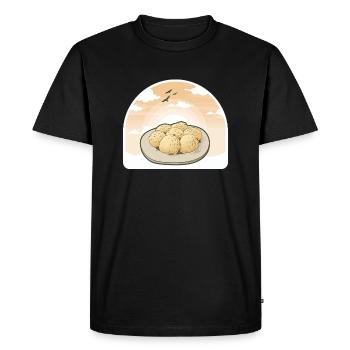 Dumplings dumplings bread dumplings Germany graphic - Men's Premium Organic T-Shirt - black - Front - Nico (187cm)