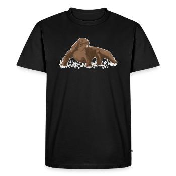 Dragon de Komodo Dragon de Komodo, moniteur à bande - T-shirt Premium bio Homme - noir - Devant - Nico (187cm)