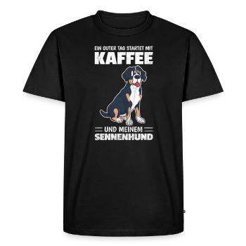 Schweizer Sennenhund Bauernhund Alm - Guter Tag - Männer Premium Bio T-Shirt - Schwarz - Vorne - Nico (187cm)