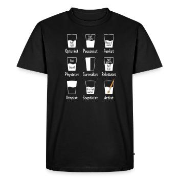Funny Artists Painter Watercolors Gift Idea - Men's Premium Organic T-Shirt - black - Front - Nico (187cm)