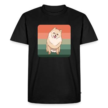 Graphique de Poméranie Zwergspitz Poméranie - T-shirt Premium bio Homme - noir - Devant - Nico (187cm)