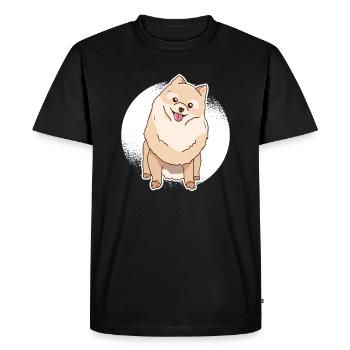 Graphique de Poméranie Zwergspitz Poméranie - T-shirt Premium bio Homme - noir - Devant - Nico (187cm)