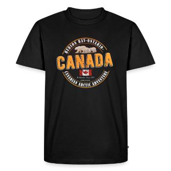 Canada Canada Drapeau ours polaires cadeau - T-shirt Premium bio Homme - noir - Devant - Nico (187cm)
