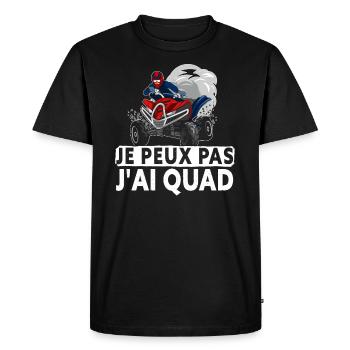 Je Peux Pas J'Ai Quad - T-shirt Premium bio Homme - noir - Devant - Nico (187cm)