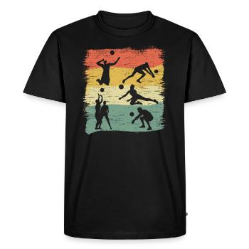 Volley-ball Beach-volley Joueurs De Volley-ball - T-shirt Premium bio Homme - noir - Devant - Nico (187cm)
