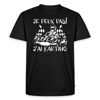 Je Peux Pas J'Ai Karting - T-shirt Premium bio Homme - noir - Devant - Nico (187cm)