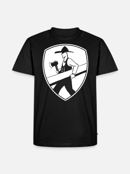 Zimmermann Wappen - Männer Premium Bio T-Shirt - Schwarz