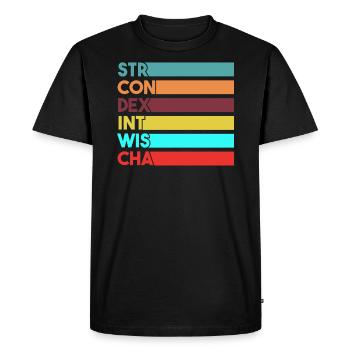 Gamer Stats Cadeau - T-shirt Premium bio Homme - noir - Devant - Nico (187cm)