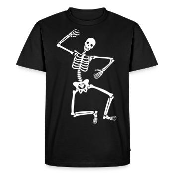 Skeleton Dancing Halloween - Men's Premium Organic T-Shirt - black - Front - Nico (187cm)