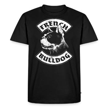 Bulldog français - T-shirt Premium bio Homme - noir - Devant - Nico (187cm)