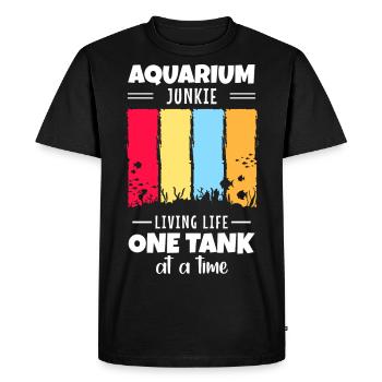 Aquariophile Aquariophile Pisciculture - T-shirt Premium bio Homme - noir - Devant - Nico (187cm)