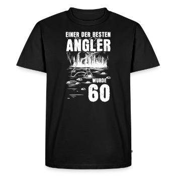 Einer Der Besten Angler Wurde 60 60. Geburtstag - Männer Premium Bio T-Shirt - Schwarz - Vorne - Nico (187cm)