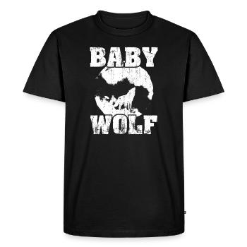 Howling Baby Wolf Moon - Men's Premium Organic T-Shirt - black - Front - Nico (187cm)