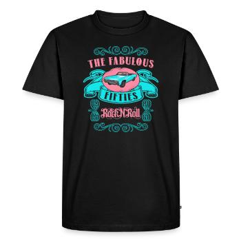 The Fabulous Fifties Rock N' Roll 50s - Men's Premium Organic T-Shirt - black - Front - Nico (187cm)