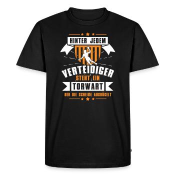 Handball Handballer Der Torwart Bügelt Es Aus - Männer Premium Bio T-Shirt - Schwarz - Vorne - Nico (187cm)